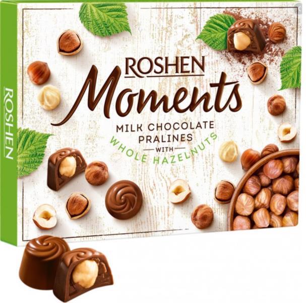 Конфеты ROSHEN Moments з целым фундуком 116г /коробка/
